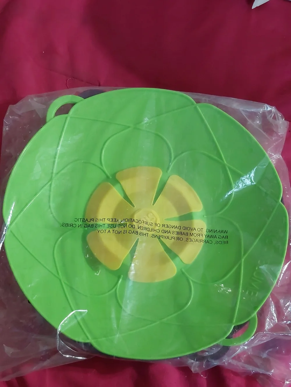Green Silicone Flower Boil Over Prevention Lid